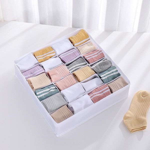 

storage drawers underwear box foldable drawer organizer dividers closet 24 grids for clothes bras scarves ties socks washable