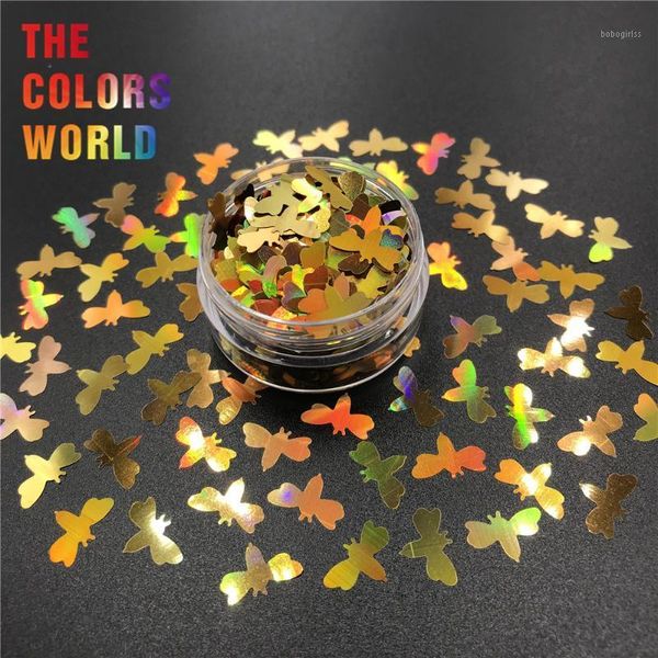 

tct-380 bee 8*11mm nail glitter art decoration makeup henna tattoo tumblers crafts diy festival accessories party suppliers1, Silver;gold