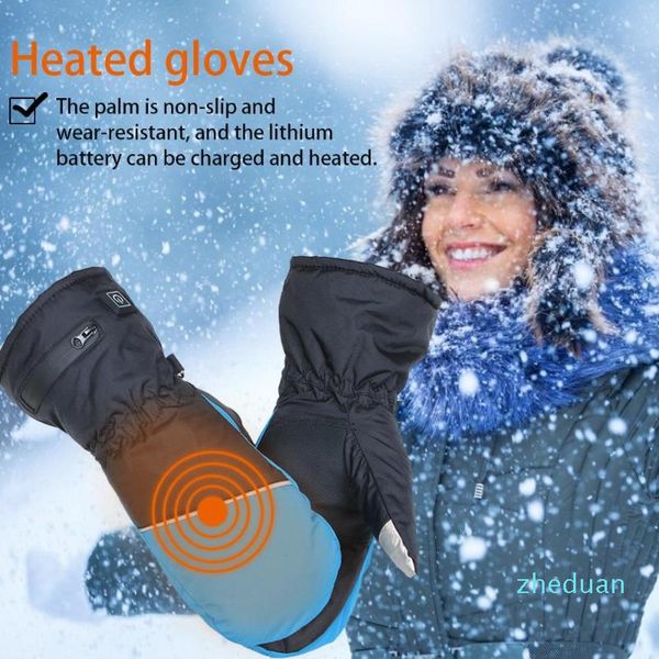 Guanti da sci riscaldati impermeabili con funzione di touch elettrico batteria ricaricabile a batteria snowboard caldo guanto