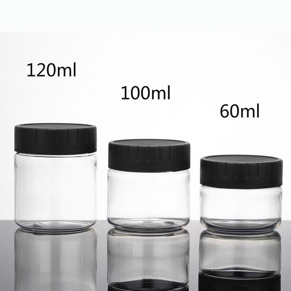

storage bottles & jars 20pcs 60ml 100ml 120ml transparent plastic empty bottle pet cream jar mask aloe vera gel eye skin care packaging