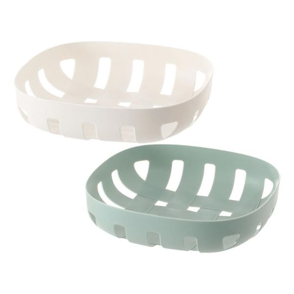 

storage baskets 2pcs household kitchen drain fruit vegetable (assorted color)