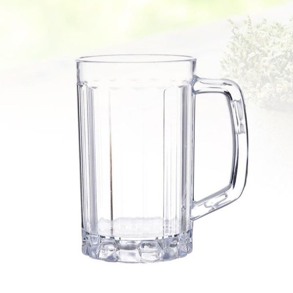 

2pcs 500ml transparent beer mug cup drinking household water mugs