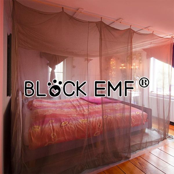 

mosquito net blocking emf emi rfid rf bed canopy shielding radiation protection