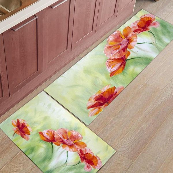 

carpets color flowers oil painting art kitchen rug floor mats for living rooms bedroom door entrance decor carpet