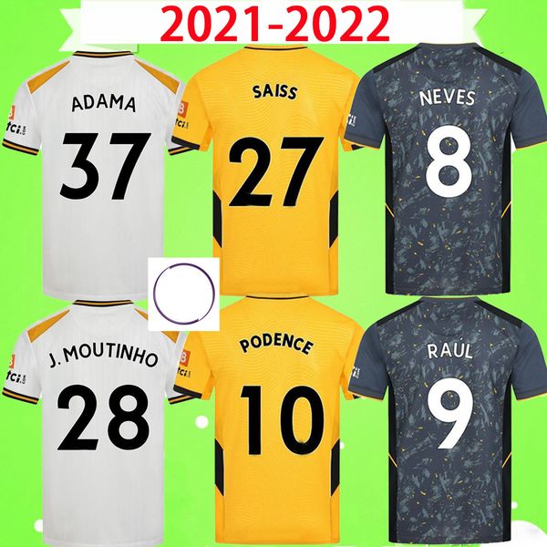

2021 2022 semedo raul neto soccer jerseys men kids kits 21 22 j.otto podence football shirt adama sets uniform silva home away 3rd s-2xl, Black;yellow