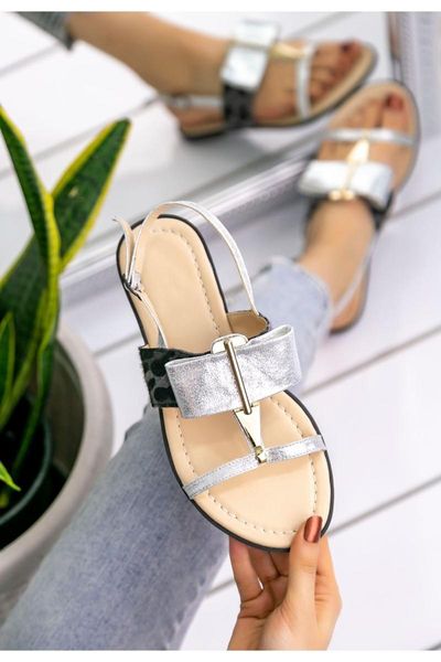 

sandals melba silver skin, Black