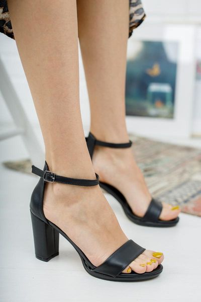 

dress shoes black skin leather high-based single band high-heeled women 's