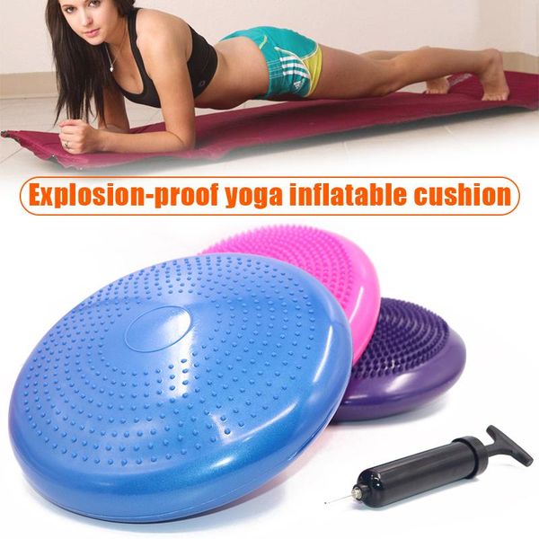 

inflated air stability wobble cushion anti-bursting wiggle seat inflatable exercise fitness core disc for chair bn99 yoga mats