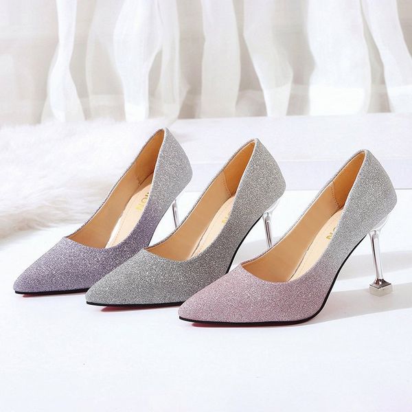 

women shoes 2022 spring pumps work dress professional high heels stripper sandals ladies lace-up slip on latest shallow mouth po, Black