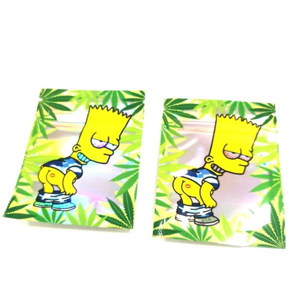 

storage bags 10/20 pcs cartoon tobacco 7*10 cm pouches aluminum mylar foil food package bag candy man