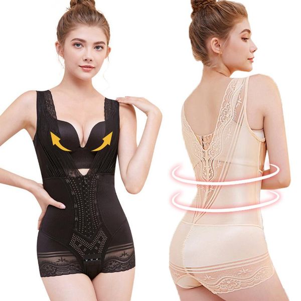 

women's shapers women tummy control shapewear floral bodysuit slimming push up underwear postpartum recovery lingerie, Black;white