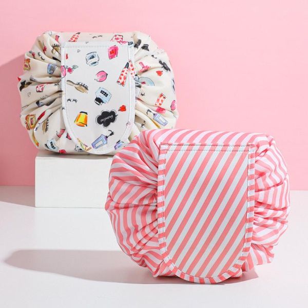 

storage bags vintage pink floral makeup bag extra large travel tools organizer brushes lipstick for women girls kids luxury