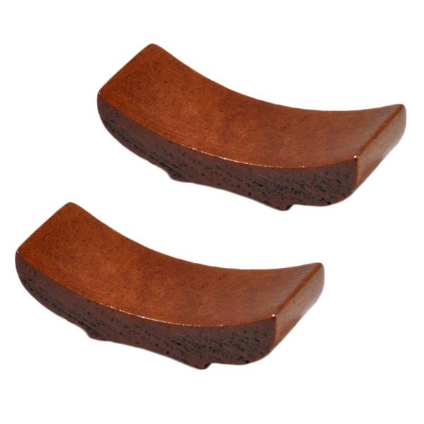 

chopsticks 6pcs boat shape design wooden rack rest chopstick holder practical support for home kitchen