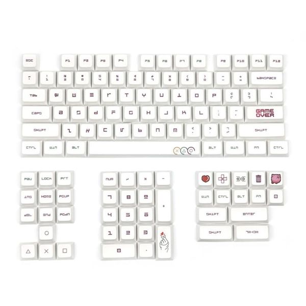 Shiba Inu Dog Bone Design XDA PBT Keycaps for Cherry Switch Mechanical Gaming Keyboard 6.25x Spacebar Japanese Character Keycaps 