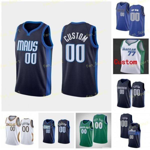 

2022 city earned edition custom printed dorian 10 finney-smith maxi 42 kleber trey 3 burke nicolo 44 melli willie 33 cauley-stein, Black