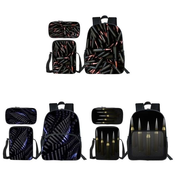 

backpack 3pcs/set printing 3d boys high school cool kids shoulder bag for junior middle bags girls schoolbag