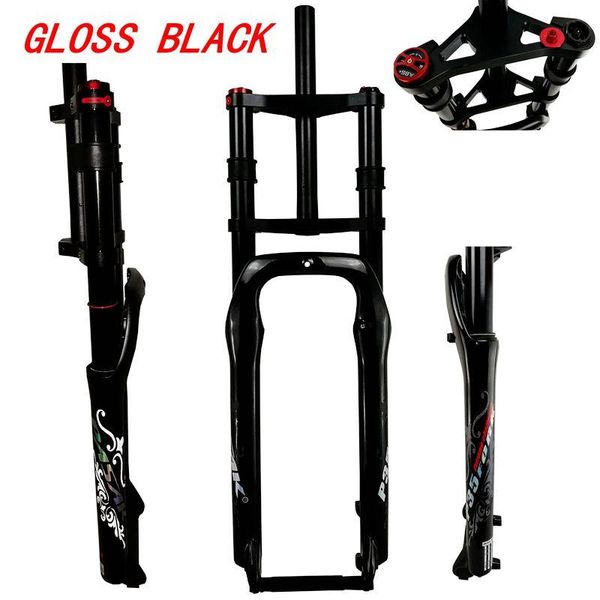 

bike forks double shoulder fat fork bicycle cycling 26" 4.0" air forkes snow mtb mountain 26inch 135mm magnesium alloy
