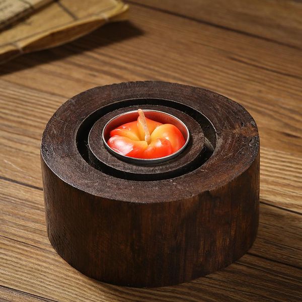 

vintage natural wood candle holder centerpiece stand romantic dinner nordic portacandele home decoration kk60zt holders