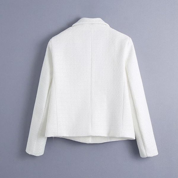 

women's suits & blazers fine casual fashion waist suit double ladies breasted female business jacket formal black blazers with pocket, White;black