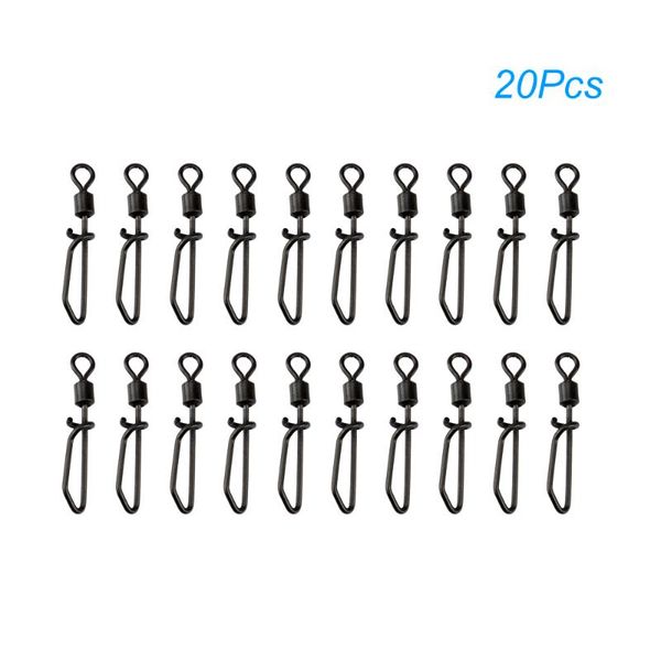 

fishing hooks 20 / 40pcs swivel snap swivels carp terminal tackle