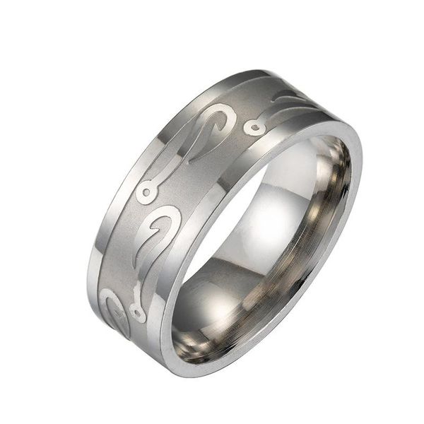 

wedding rings personal men's ring cool gold black 316l stainless steel women man titanium promise jewelry, Slivery;golden