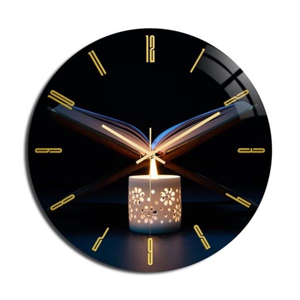 

wall clocks eid clock frameless 3d acrylic decor home office islamic muslim hanging decoration for bedroom living room