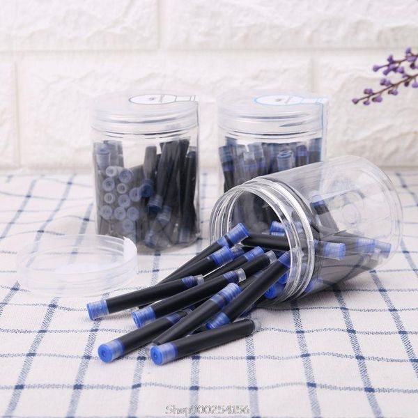 

30pcs jinhao universal black blue fountain pen ink sac cartridges 2.6mm refills school office stationery n24 20 dropship, Black;red