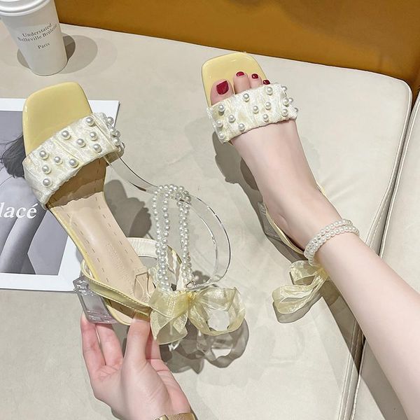 

dress shoes plastic sandal female shoe med 2021 women's block heels transparent girls medium pearl comfort chunky clear high gladiator, Black
