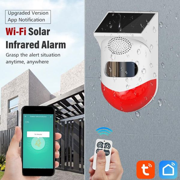 

smart home control wifi outdoor solar alarm remote app infrared reminder