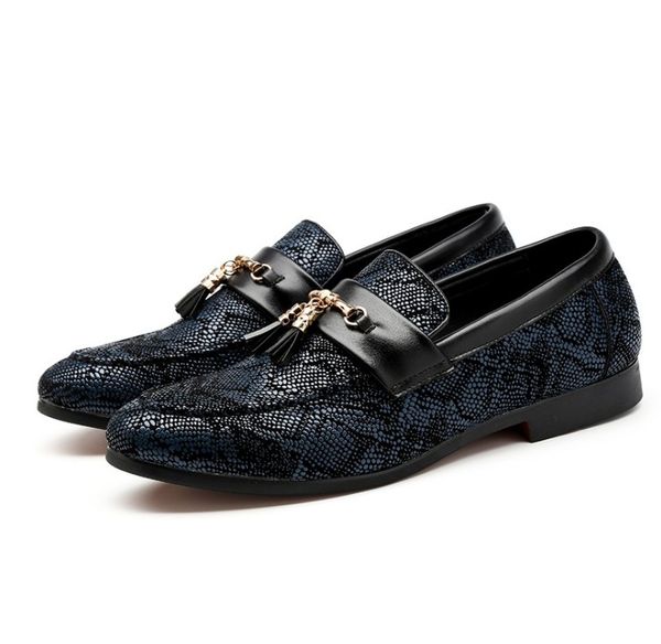 

tassel dress shoes men big size office oxfords slip on leather boat designer wedding formal shoe mens driving loafers, Black