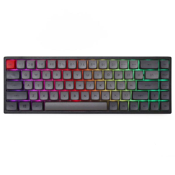 

keyhome kh68 68 key dual mode bluetooth 5.0 mechanical keyboard 65% lighting effect rgb switch led type c software macro keyboards