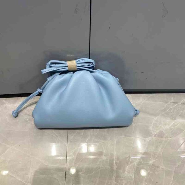 

handbag b home mini woven cloud bag french net red leather fold dumpling soft one shoulder messenger armpit summer, Black;red