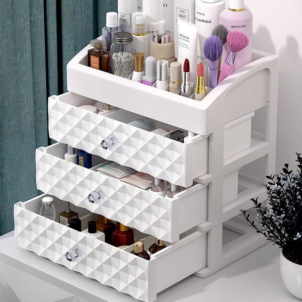 

waterproof case makeup jewelry box multifunctional travel cosmetic organizer drawer home storage boxs
