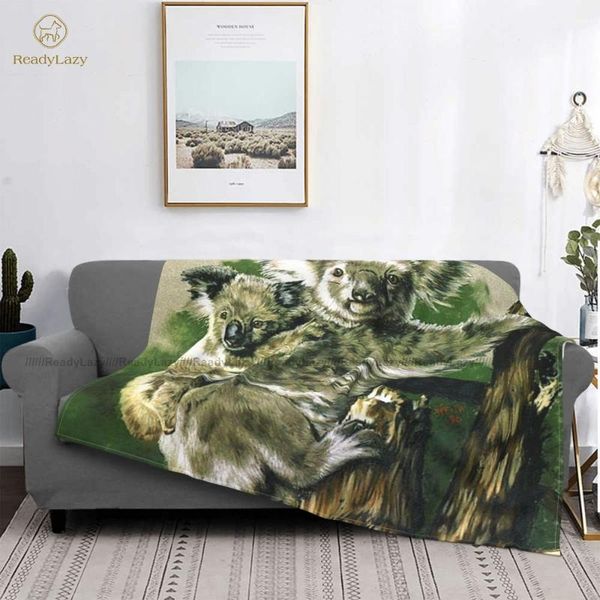 

koala blanket soft fashion bedspread colorful fleece meditation blankets