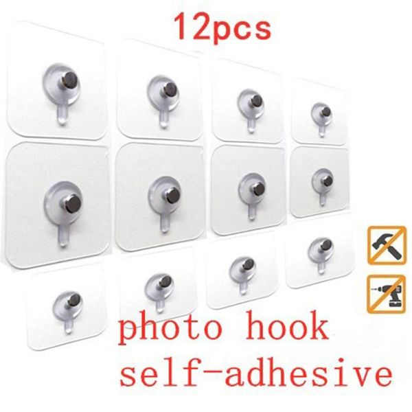 

hooks & rails 12pcs wall organizer screw hanging rack shelves po frame hook