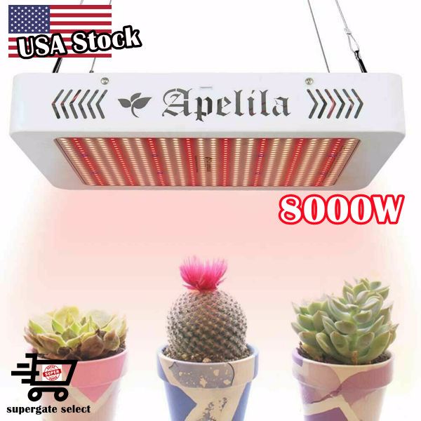 

usa stock 8000w led grow light full spectrum for hydroponic veg flower plant lamp panel