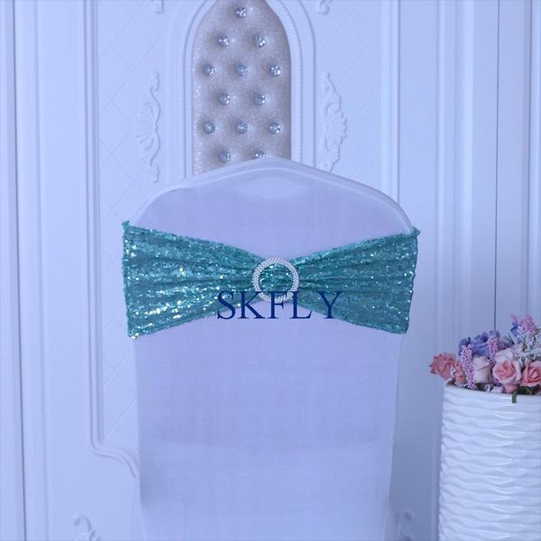 

nice many colors wedding glitter pink champagne gold navy blue black mint sequin chair band with buckle sashes