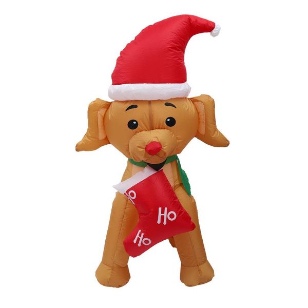 

christmas decorations 1 pc dog model xmas adornment inflatable decor prop (plug)