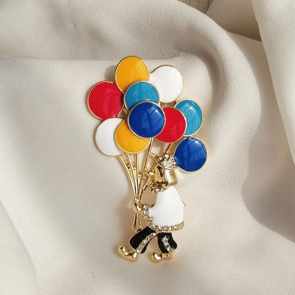 

pins, brooches european circus clown enamel brooch vintage corsage coat pin, Gray