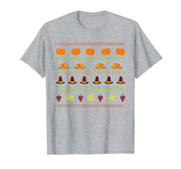 

Ugly Thanksgiving Sweater Turkey Pilgrim Hat T-Shirt, Mainly pictures