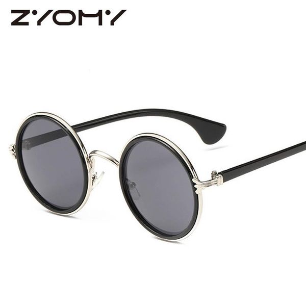 

sunglasses q vintage metal frame eyewear accessories retro glasses round brand designer classic, White;black