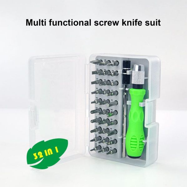 

professional hand tool sets precision screwdriver set of 32 in 1 multifunction mini phone mob repair accessories (color : green)