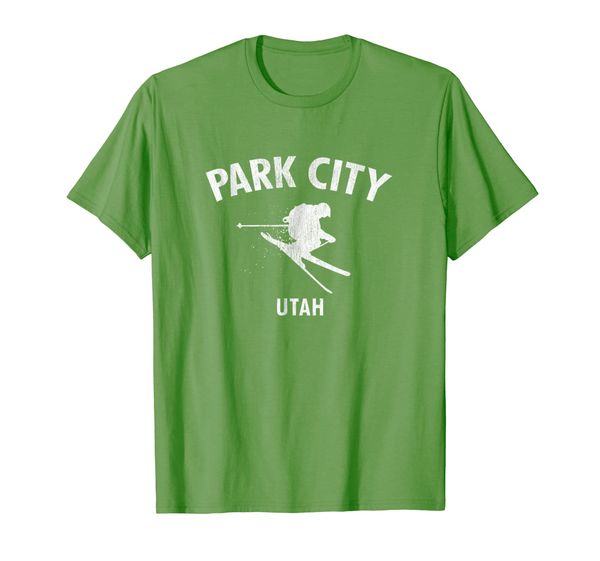 

park city skiing t-shirt ski utah gift tee, White;black