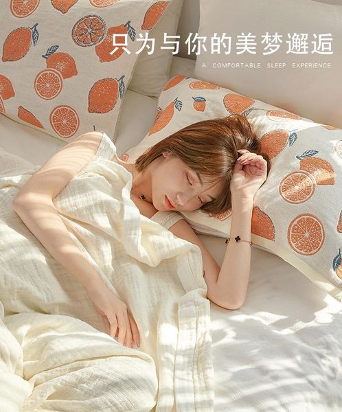 

pillow pure cotton gauze to increase thickening towel four seasons student european style couple 1pc