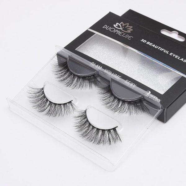 

2 pairs 3d mink eyelashes natural long false dramatic volume eyelash makeup extended 7581