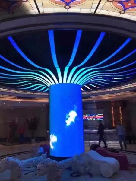 

display round circle flexible led p2.5 16x32cm module , dj bar night club ktv art center creative video panel