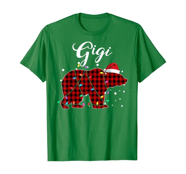 

red plaid gigi bear matching buffalo pajama t-shirt, White;black