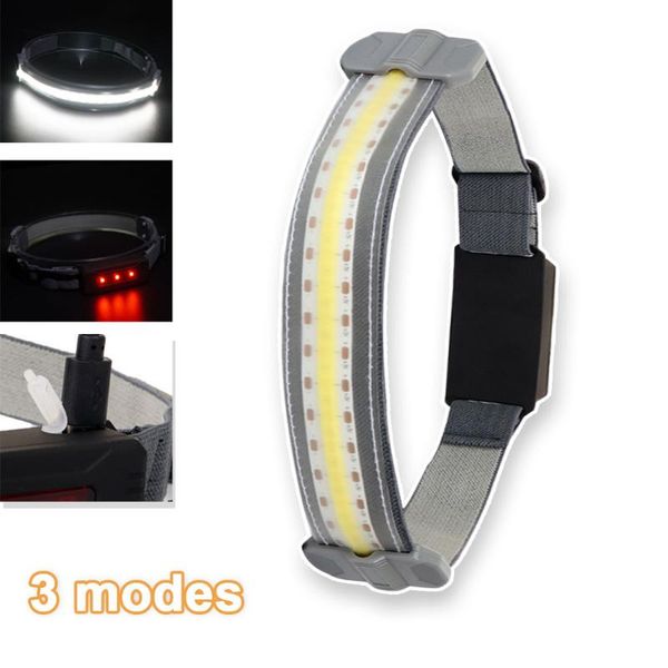 

led headlamp built-in battery rechargeable headlight head waterproof lamp white & red lighting for camping working headlamps