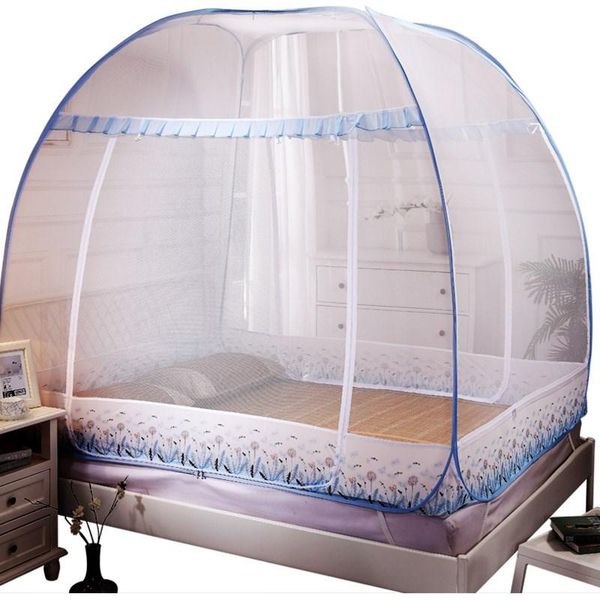 

mosquito net round done for adults three-door canopy netting princess bed zipper students mesh tent klamboe