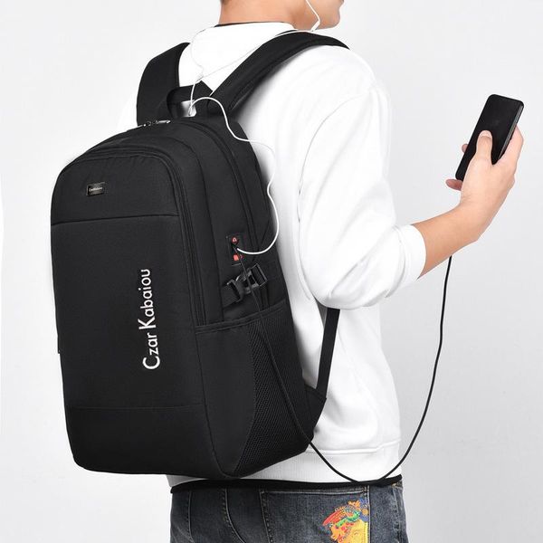 

large capacity backpack men lapusb charging oxford male school bag for boys teen 2021